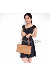 Ata rattan straw beach bag handwoven pattern balinese style